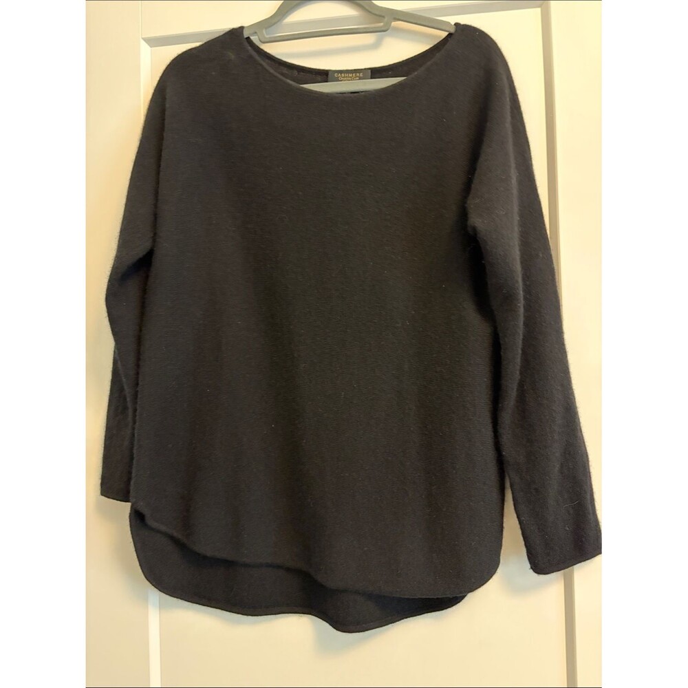 Charter Club Black Crewneck Sweater